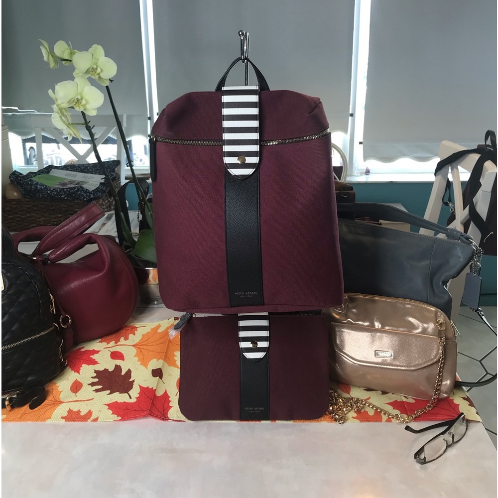 Last Price❤️Henri Bendle Black FriConvertible Backpack, and matching pouch, NWOT